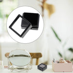 boîtes bijoux rangement noir contemporain 24 pièces couvercle transparent plastique intérieur