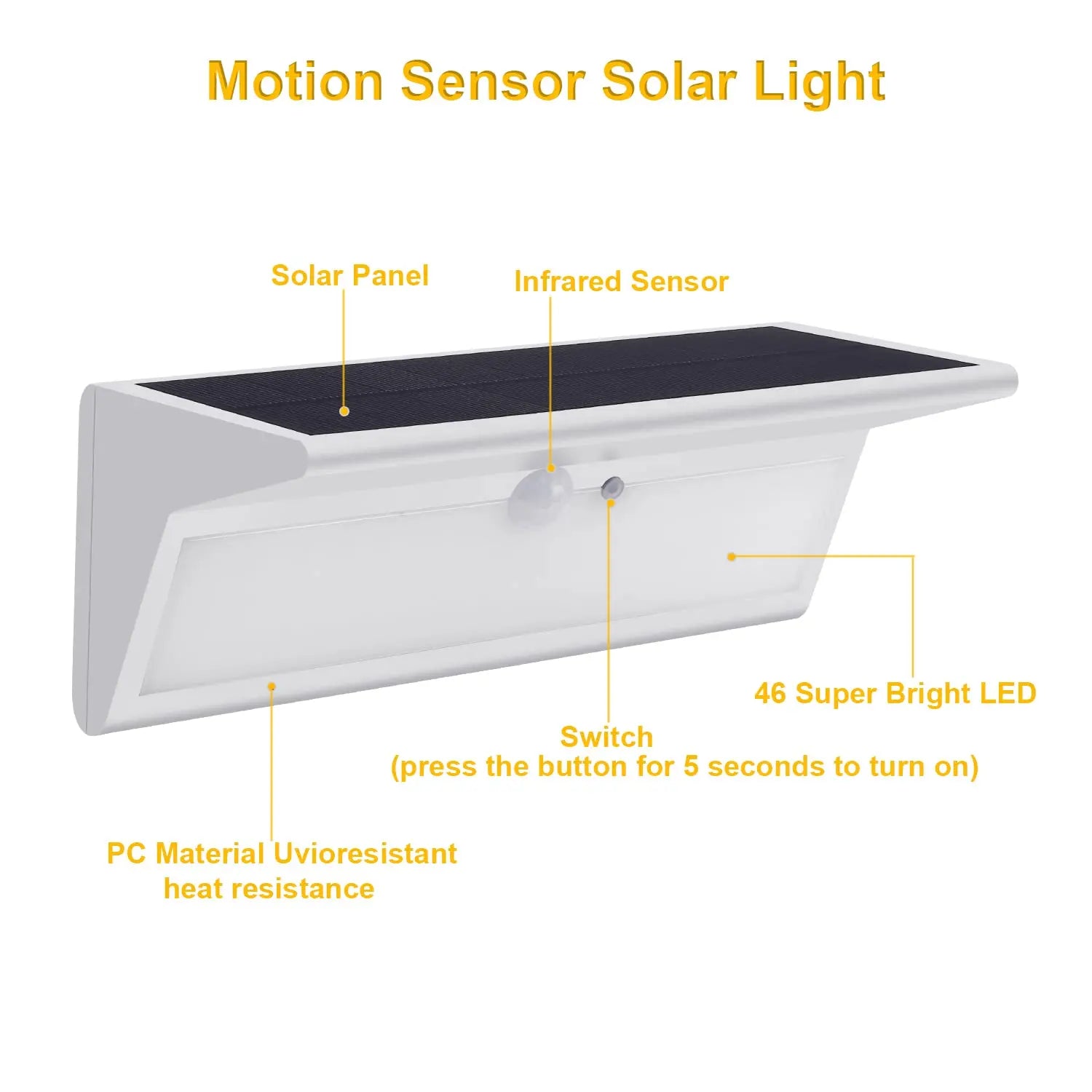 Détecteur infrarouge lampe solaire extérieur