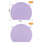 planche découper moderne rouge violet noir anneaux 29cm 35cm