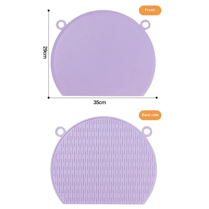 planche découper moderne rouge violet noir anneaux 29cm 35cm