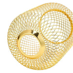 abat jour suspension cage ampoule fer maille moderne industriel noir doré blanc tringle led