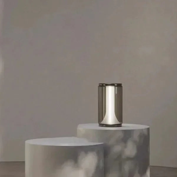 lampe led bambou verre minimaliste moderne argenté noir chambre salon