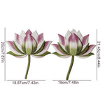 décoration murale bois fleur lotus reliefs feuilles détaillées vert blanc rose artisanal chambre coucher