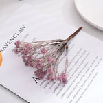 bouquet artificiel fleurs petites naturel minimaliste rose blanc bleu marron tiges intérieur mariage anniversaire