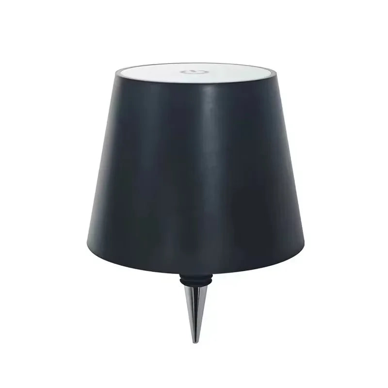 lampe table led rechargeable noir moderne switch tactile tringle fixeDecorationBureauVACANCES