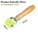 rouleau silicone vert fluo poignée bois ergonomique outil bande led fixateur diffuseur lumière accessoire