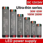 alimentation led 12v 24v 36w 65w 100w 200w transformateur d'éclairage ac/dc moderne noire certifications