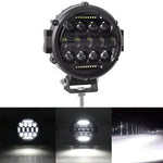 projecteur led phare noir moderne robuste diodes alignées cable ip67