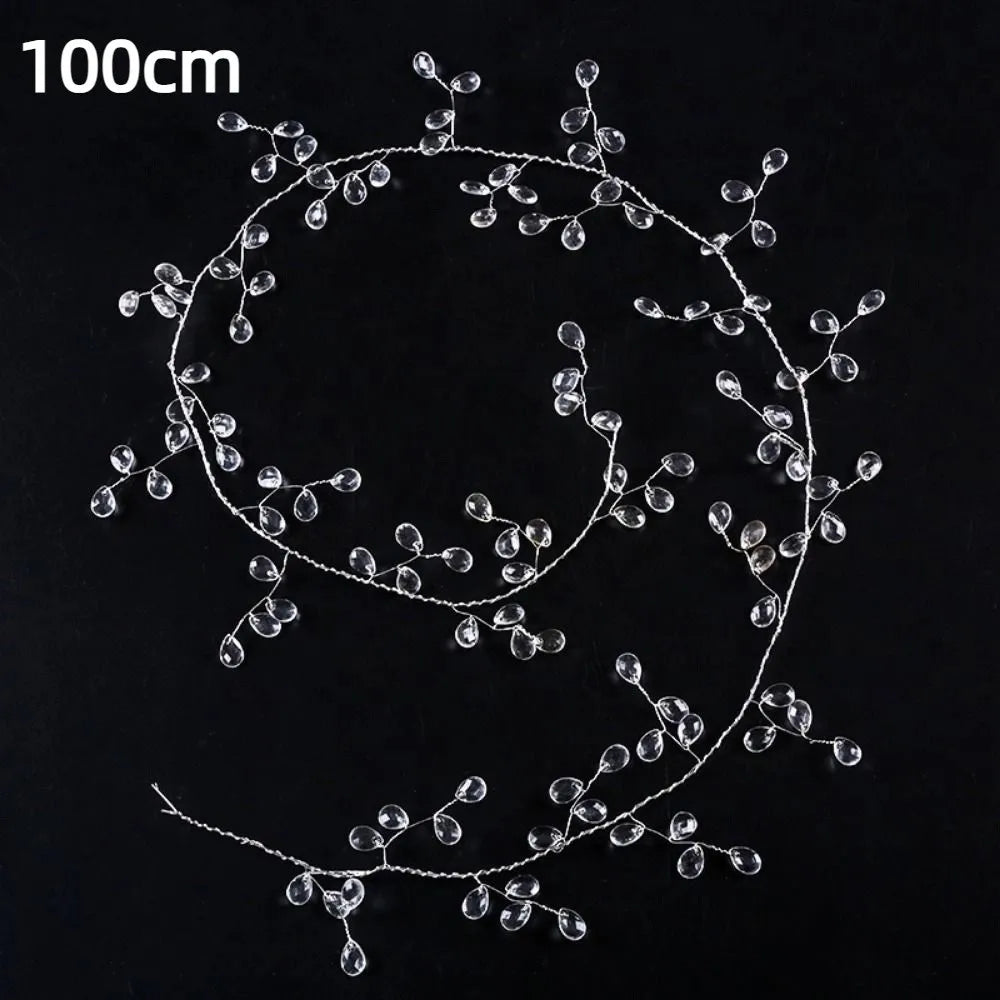 couronne fleurs artificielles transparentes ovales romantique 100cm 120cm 130cm 150cm