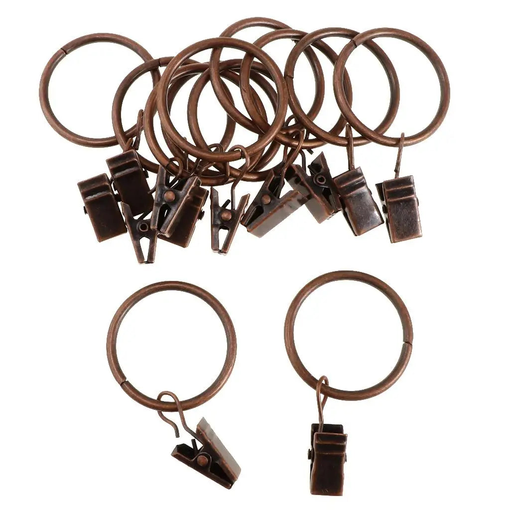 anneaux rideau pinces noir bronze blanc modernes 25mm 32mm opaques coton chambre salle bains
