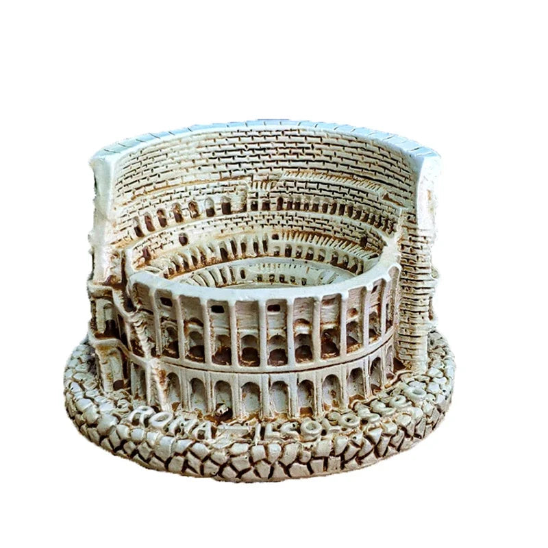 statuette réplique colisée romaine résine architecture antique décoration maison jardin miniature exposée roma