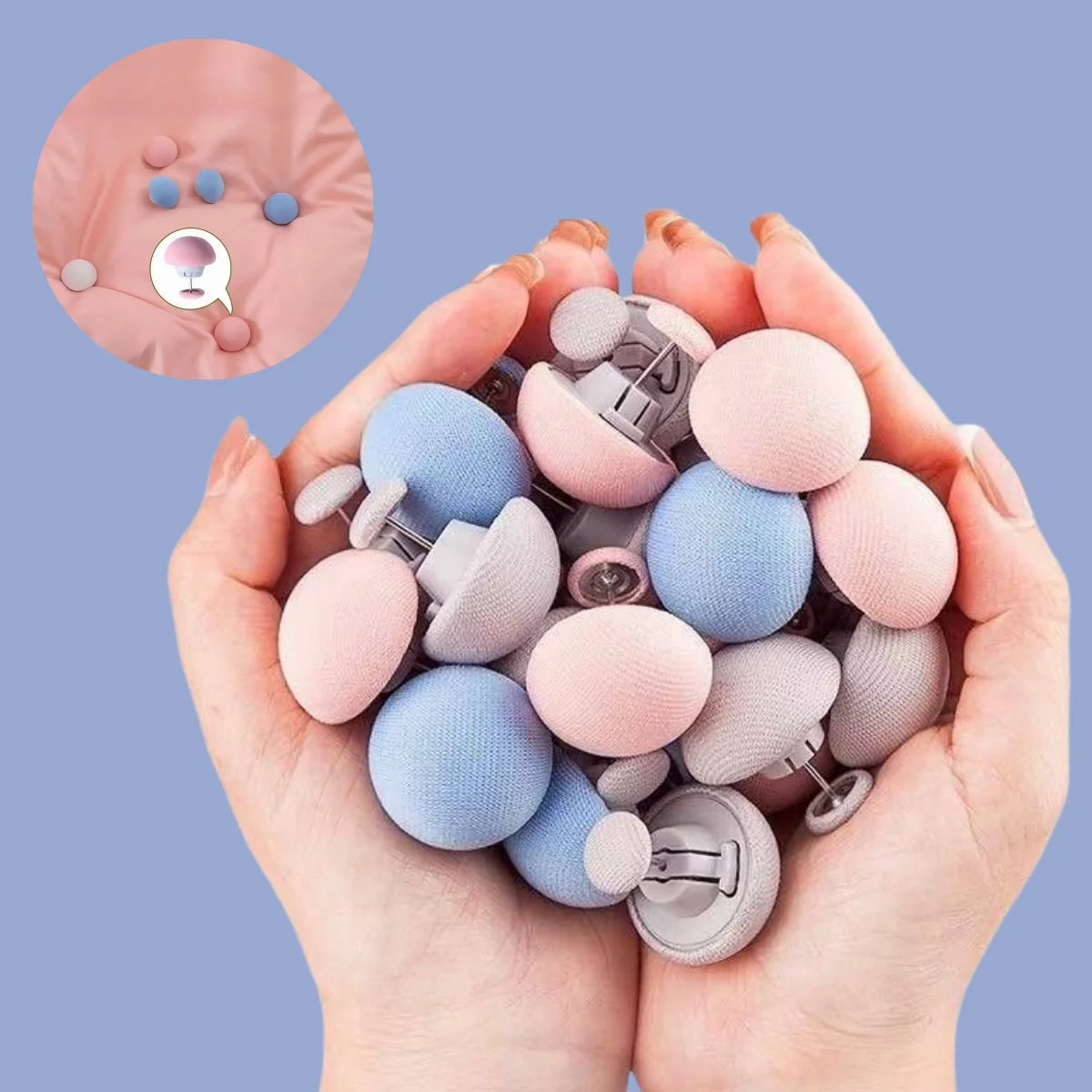 boutons lit modernes rose bleu clair gris tissu antidérapants fixes chambre coucher