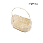 paniers tressés imitation rotin ornements dentelle rubans mariage rustique beige clair empilables utilisation multiple
