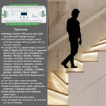 contrôleur d'éclairage escalier capteur pir 32 marches led blanc moderne 12v 768w