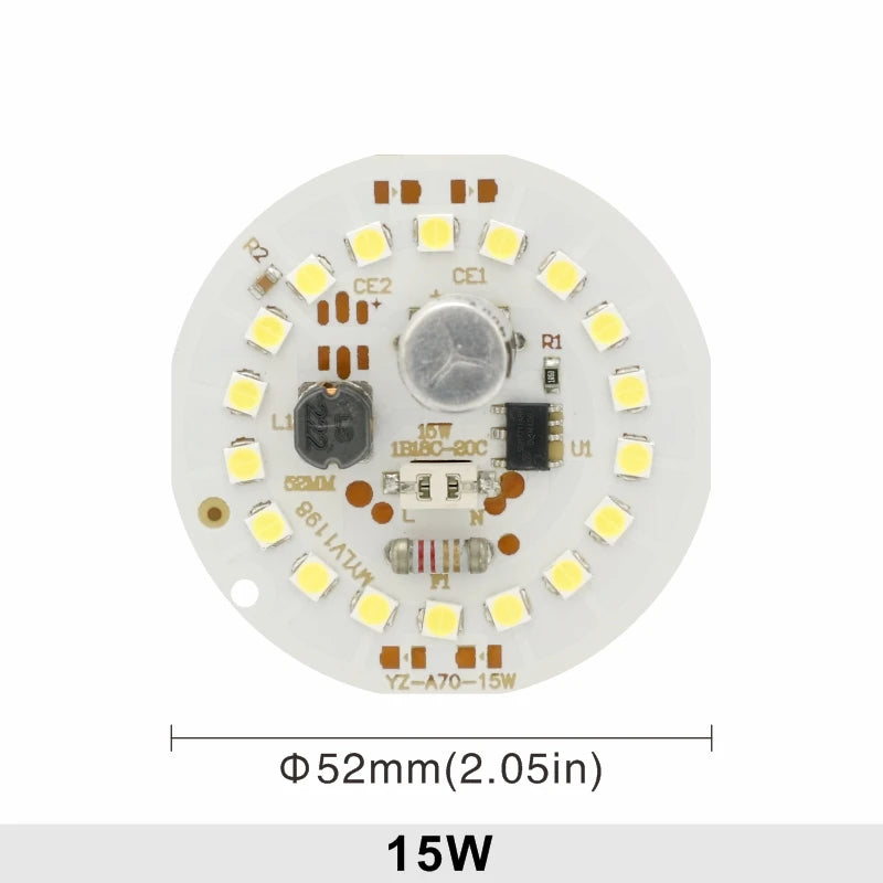 plaque led circulaire diodes blanc moderne 5w 7w 9w 12w 15w 18w 220v