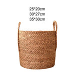 panier tissé main naturel rustique boho chic poignées anneaux salon chambre coucher farmhouse