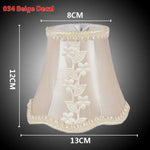 abat jour tissu floral beige marron bleu classique décoration maison DIY