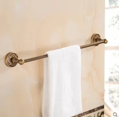 ensemble quincailleries bain bronze ornements floraux classique porte serviettes crochets fixations murales