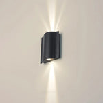 lampes murales extérieures noir ondulées ip55 6w 12w 18w moderne aluminium