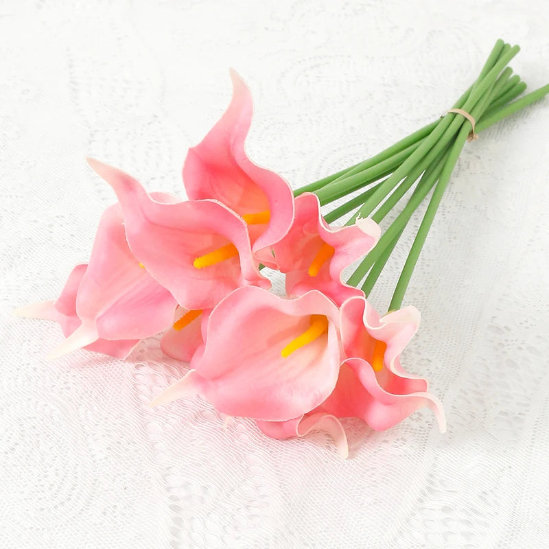 bouquet fleurs artificielles calla blanches vase décoration mariage fête maison