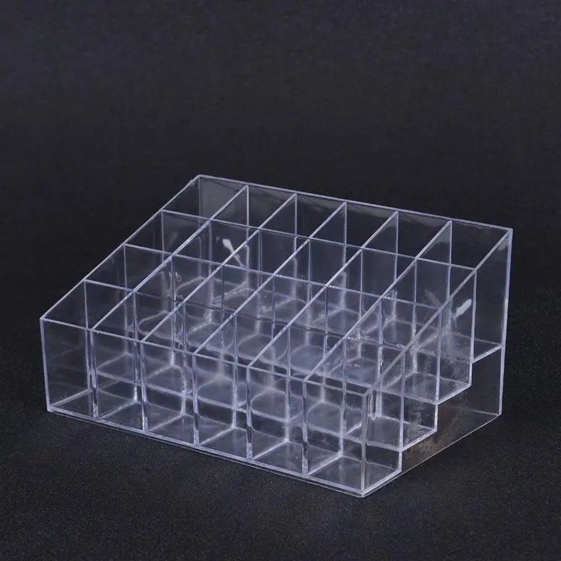 organisateur cosmétiques transparent compartiments rouges lèvres pinceau maquillage rangement moderne YSL Tom Ford Armani
