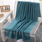 serviette bain coton turc absorption rapide séchage rapide douceur opaque motif horizontal moderne bleu