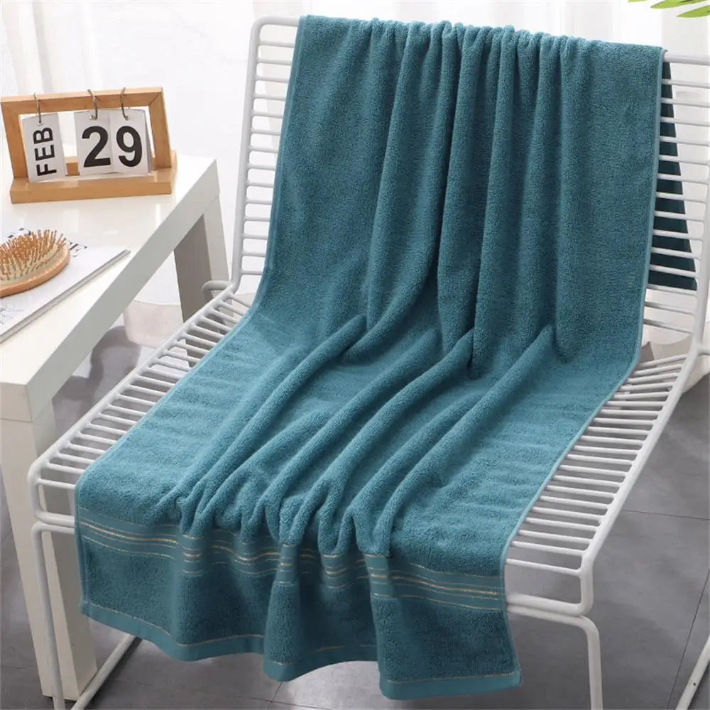 serviette bain coton turc absorption rapide séchage rapide douceur opaque motif horizontal moderne bleu