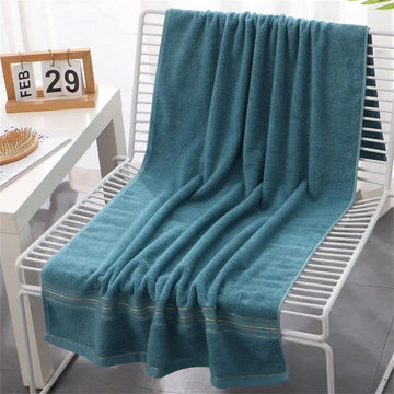 serviette bain coton turc absorption rapide séchage rapide douceur opaque motif horizontal moderne bleu