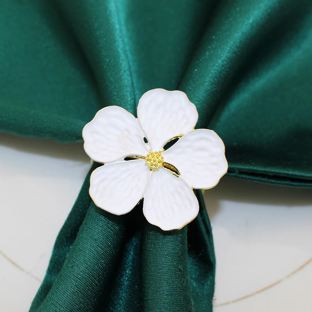 porte serviettes decoratifs abeille marguerite fleur animal blanc rustique table decoration festive pieces
