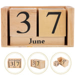 calendrier bois naturel clair grain minimaliste chiffres mois année