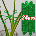Support plante intérieure vert floral moderne clips fixations six courbes incurvées plastique