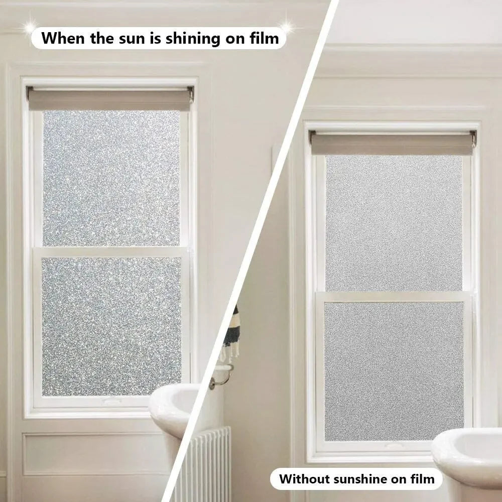film fenêtre transparent opacifiant adhésif motif grains protection anti uv isolation thermique moderne chambre