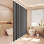 rideau douche gris rayures moderne ourlet standard polyester 100x180cm 100x200cm 120x200cm 150x200cm 180x200cm 200x200cm