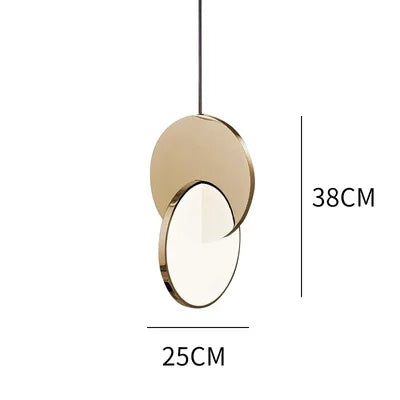suspension lumineuse moderne or blanc circulaire translucide 4000k 3000k