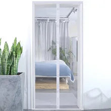 moustiquaire porte fenêtre noir blanc moderne aimants maille fine hexagonale translucide minimaliste