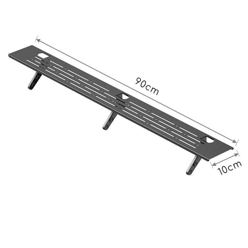 support mural multifonctionnel réglable acier noir moderne clips inclusion plaque protection