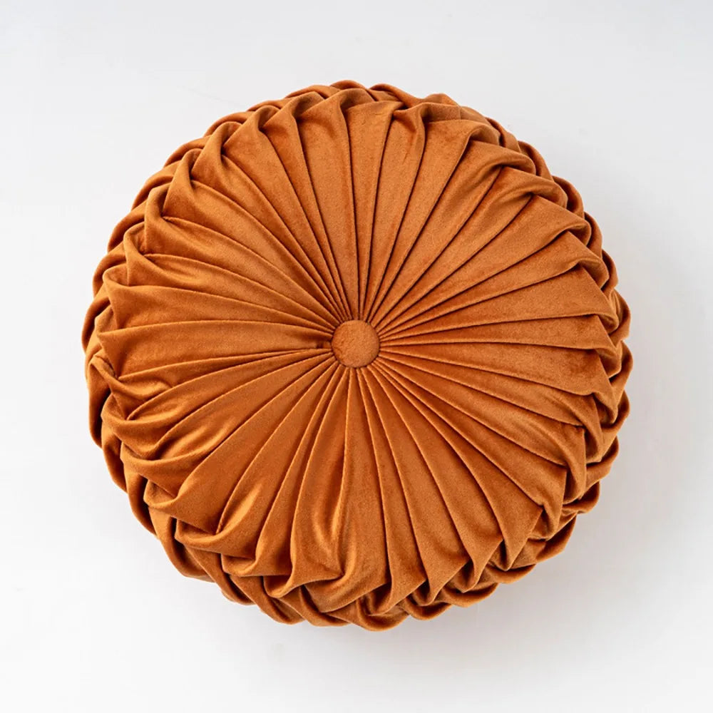 coussin rond plissé durable coton respirant anti décubitus orange rouge vert rose gris bleu