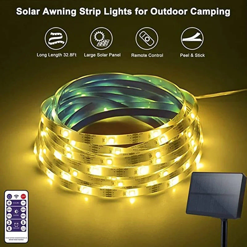 Ruban LED solaire extérieur flexible et découpable