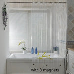 rideau douche transparent moderne aimants salle bain étanche résistant