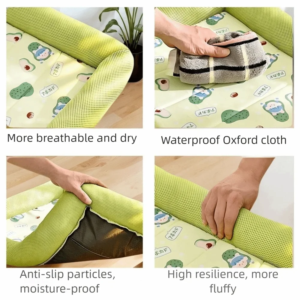 Lit animaux domestiques vert bleu personnages mignons respirant moderne confortable taille xl