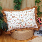 taies d'oreiller coton motif floral blanc vintage animaux campagnard imprimées douces qualitative