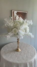 arche fleurs artificielles blanches décoration moderne mariage intérieur soie 120cm 60cm