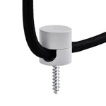 support suspension lampe mural crochet fixation câble électrique lustre moderne rond noir blanc