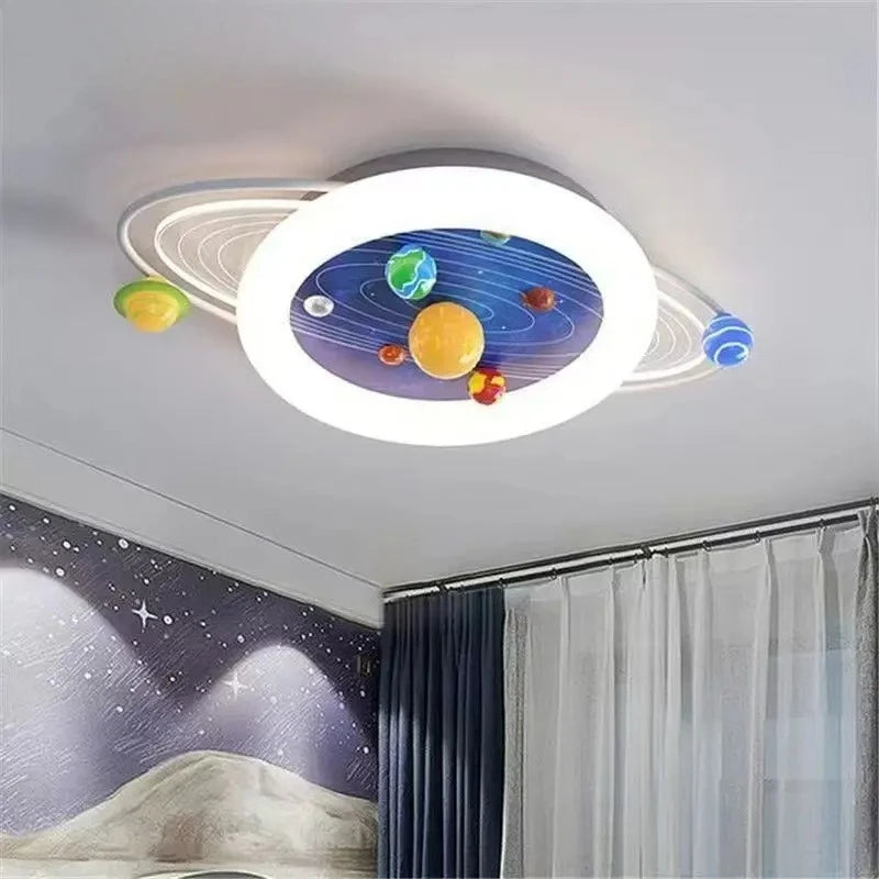 plafonniers système solaire LED blanc bleu foncé orange rouge vert