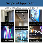 alimentation led 12v 24v 60w 100w 200w 300w 400w noir transformateur d'éclairage safe moderne