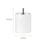 ensemble salle bain marbre blanc doré distributeur savon boîte mouchoirs diffuseur moderne