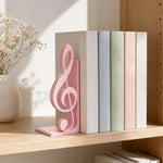 support livre clé sol blanc noir rose décoration musicale lisse uniforme