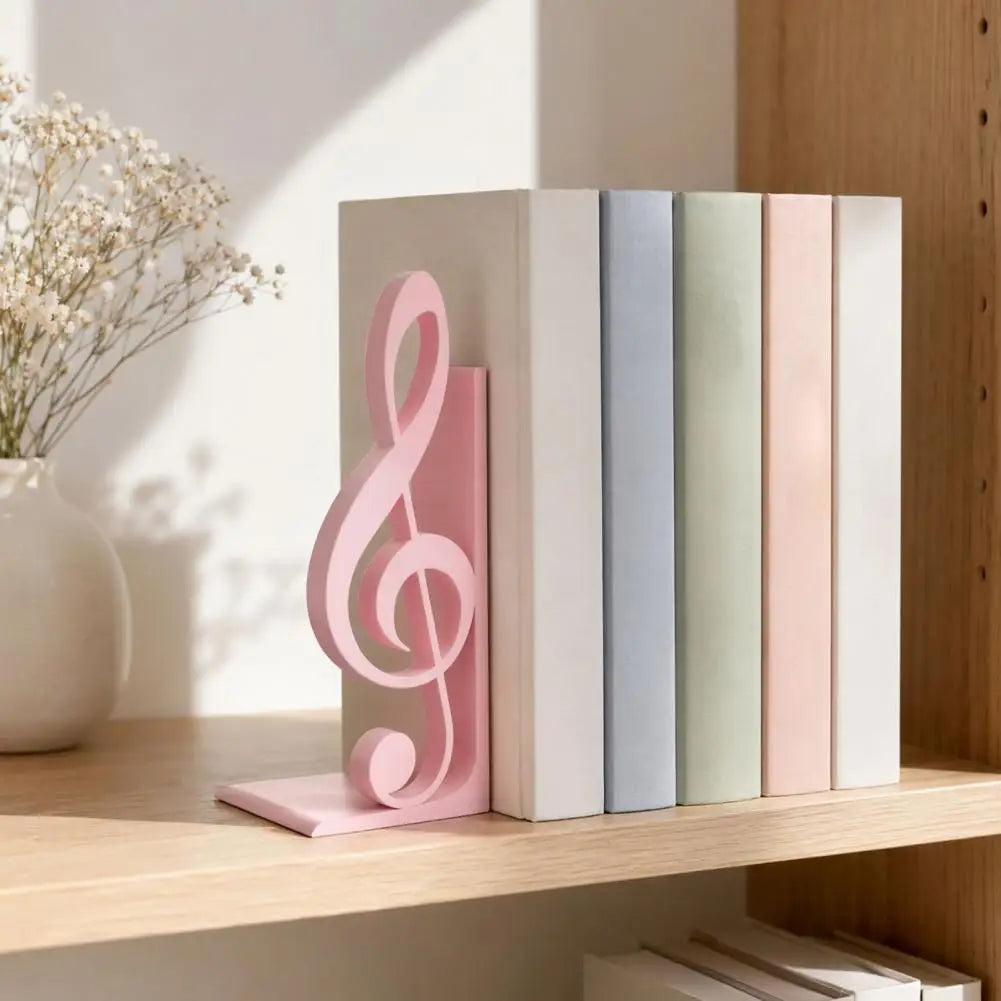 support livre clé sol blanc noir rose décoration musicale lisse uniforme