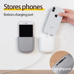 porte objets mural moderne adhésif blanc gris jaune respectueux environnement rechargeable multifonction plastique