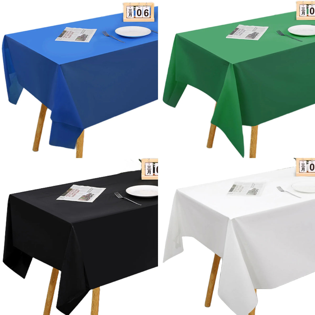 nappes jetables blanches imperméables tables fêtes mariages extérieur lisses ourlets festonnés